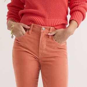 NEW JCrew Vintage Straight Corduroy Pant Size 25 Coral Pink
